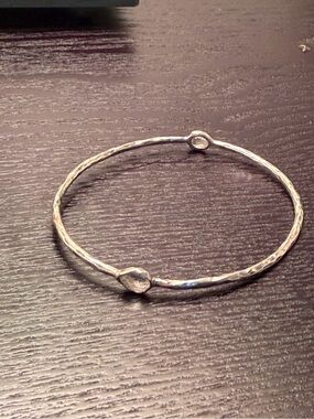 Ippolita small 2 stone sterling silver bangle